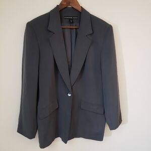 Josephine Chaus Silk Blazer Gray Size 16